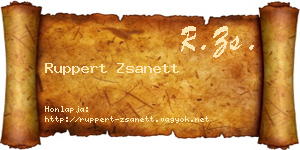 Ruppert Zsanett névjegykártya